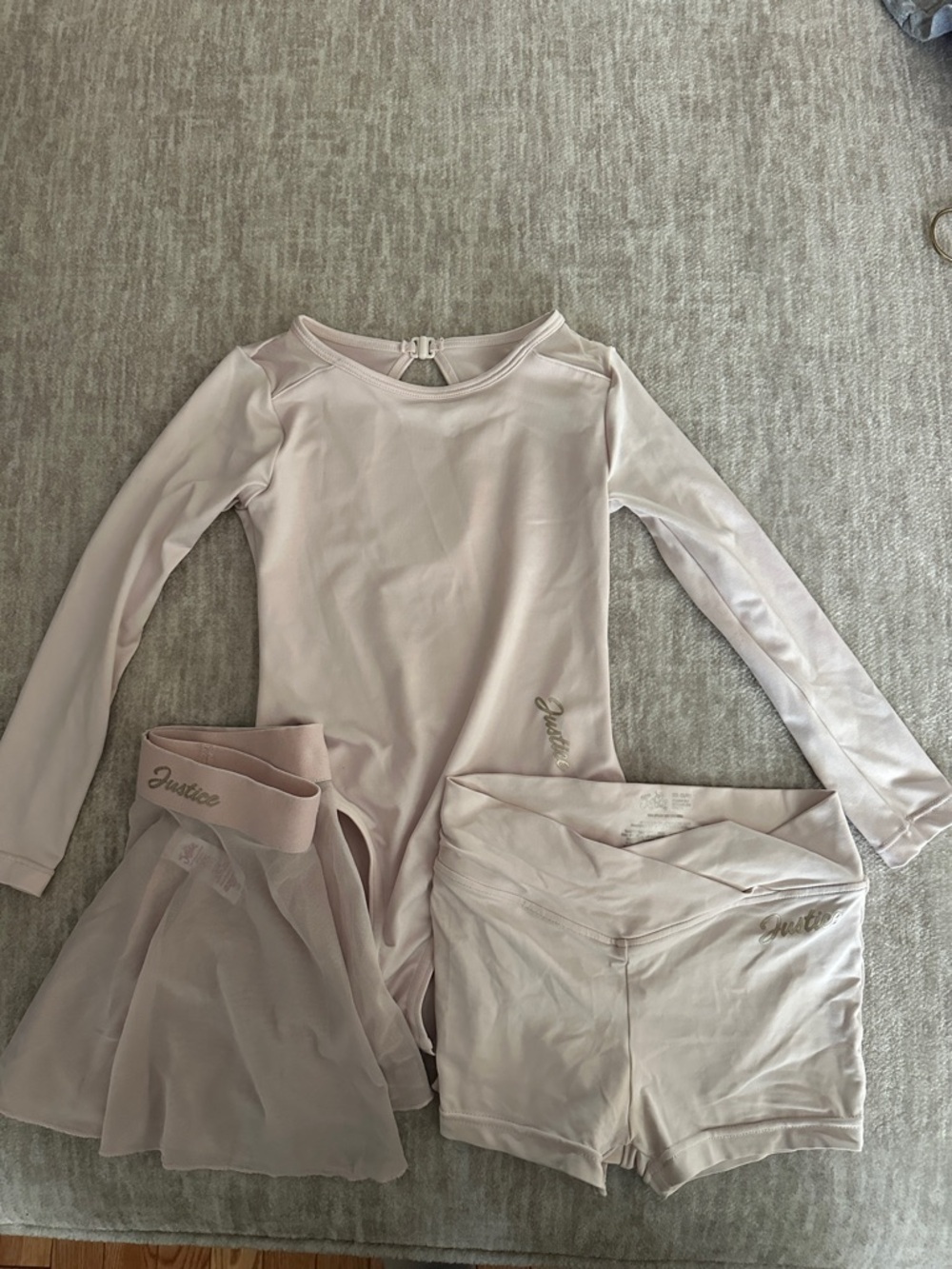 Justice leotard bundle! Leotard, skirt, shorts for dance, or ballet or play! XS